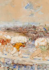Robert Sterl, Auktion 407, Los 404, Aquarell, Gouache und farbige Kreiden auf Karton