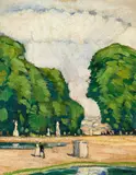 Walter Heimig, Jardin du Luxembourg, Öl auf Leinwand