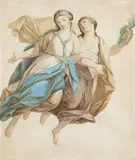 Albertus Jonas Brandt, Zwei Aquarelle, Aquarell auf Papier