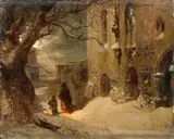 Carl Hilgers, Winterlicher Klosterhof