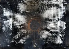 "Laterne Central" by Otto Piene, Mischtechnik auf SCHOELLERSHAMMER (Trockenstempel), sold Nov 2014