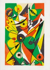 Oberon by Ernst Wilhelm Nay, Farblithografie auf Velin, sold Nov 2014