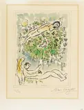 Marc Chagall, L'arbre fleuri, Farblithografie auf Velin