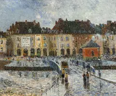 Gustave Loiseau, Le Port de la Poissonerie, Dieppe, Öl auf Leinwand