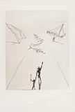 Der alte Mann und das Meer by Salvador Dalí, Suite von sechs Kaltnadelradierungen auf ARCHES FRANCE (Wasserzeichen), sold Nov 2014