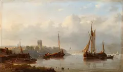 An der Schelde by Jacques Carabain, Öl auf Leinwand, sold Nov 2014