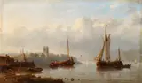 Jacques Carabain, An der Schelde, Öl auf Leinwand