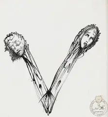 Ohne Titel by Salvador Dalí, Tuschzeichnung auf leichtem Karton, sold Nov 2014