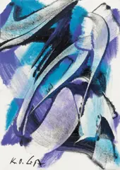 "Bolly I" by Karl Otto Götz, Gouache auf Velin, sold Nov 2014