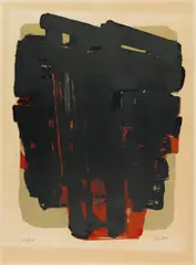 Lithographie Nr. 8 by Pierre Soulages, Farblithografie auf ARCHES (Wasserzeichen), sold Nov 2014