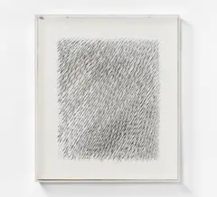 Milan Mölzer, "No. 16", Mischtechnik (Karton und Papier, bemalt mit Deckweiß und anschließend eingeritzt)