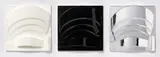 Richard Hamilton, Guggenheim (black - white - chrome), Drei vakuumgeformte Plexiglas-Multiples