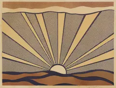 Roy Lichtenstein, Sunrise, 1965, offset lithograph on paper