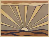 Roy Lichtenstein, Sunrise, 1965, offset lithograph on paper