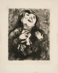 La Jeune Veuve by Marc Chagall, Radierung auf Velin, sold Nov 2014