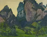 Waldlandschaft by Max Clarenbach, Öl auf Leinwand, sold Nov 2014