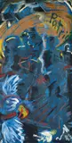 Jörg Immendorff, Patriot FF, Acryl auf Linolschnitt auf Leinwand