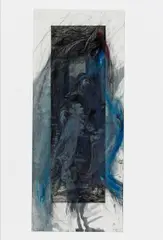 Ohne Titel (Übermalung) by Arnulf Rainer, Gouache und Pastell über Holzstich (nach Rubens) auf Büttenkarton, sold Nov 2014