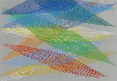 Ohne Titel by Piero Dorazio, Aquarell und Gouache auf grauem Karton, sold Nov 2014
