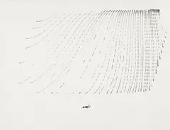 Ohne Titel by Heinz Mack, Rohrfederzeichnung auf leichtem Karton, sold Nov 2014