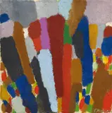 Sigrid Kopfermann, "kleines Wachsenbild" (?), Öl auf Leinwand