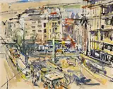 Anton Räderscheidt, Blick auf den Kölner Rudolfplatz