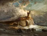 Robert Kummer, Sarazenentürmchen, Öl auf Papier