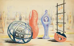 Henry Moore, Sculptural Object, Farblithografie auf Velin