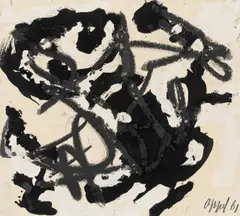 Ohne Titel by Karel Appel, Mischtechnik auf leichtem Karton, sold Nov 2014