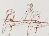 Nancy Spero, The Somnambulist, Farbserigrafie auf Bütten