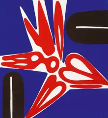 Metablau by Ernst Wilhelm Nay, 1969, Farbserigrafie auf Papier, sold Nov 2014