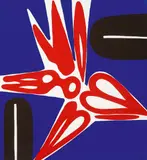 Ernst Wilhelm Nay, Metablau, 1967/72, Farbserigrafie auf leichtem Karton