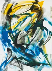 "Tilbor III" by Karl Otto Götz, Gouache auf Bütten, sold Nov 2014