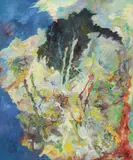 "Stunde eines schwarzen Pan" by Bernard Schultze, Öl auf Leinwand, sold Nov 2014