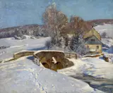 Fritz von Wille, "Taufrost", Öl auf Leinwand