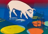 Andy Warhol, Fiesta pig, Farbserigrafie auf Arches 88