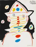 Clown by Pablo Picasso, Farblithografie auf ARCHES (Wasserzeichen), sold Nov 2014