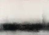 Otto Piene, "Echo", Rauchzeichnung auf SCHOELLERSHAMMER 4G dick (Trockenstempel) auf Hartfaser aufgezogen
