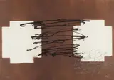 Aus: Suite 63 x 90 by Antoni Tàpies, Farblithografie auf Velin, sold Nov 2014