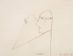 Dieter Roth, "Soldat", Bleistiftzeichnung auf Velin