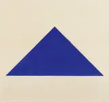 Blinky Palermo, Aus: Blaues Dreieck, Vierteilig: a) Gouache auf leichtem Karton