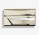 Adolf Luther, Salinas (Ibiza), Offset (nach einem Foto von Robert Häusser) vor konvexem Spiegel, in Plexiglaskasten