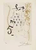 Les amours jaunes by Salvador Dalí, Suite mit zehn Kaltnadelradierungen mit Goldauflage auf Arches (Wasserzeichen), sold Nov 2014