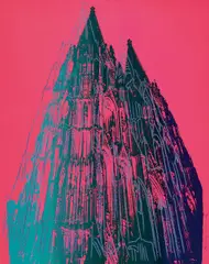 Andy Warhol, Cologne Cathedral, 1985, Farbserigraphie mit Diamantstaub auf leichtem Karton