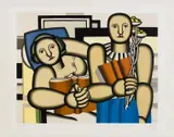 Fernand Léger, La lecture, Farblithografie auf Velin