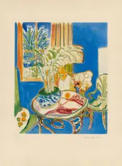 Petit intérieur bleu by Henri Matisse, Farbaquatinta auf ARCHES (Wasserzeichen), sold Jun 2015