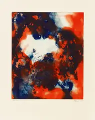 Fred Thieler, M II / 66, Farbaquatinta auf Arches (Wasserzeichen)