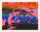 Wolf Vostell, de-coll/age Unfall, Farbserigrafie auf Arches (Wasserzeichen)