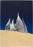 Lichtskulptur in der Wüste by Heinz Mack, Farbserigrafie und Sand auf Silberkarton, sold Jun 2015