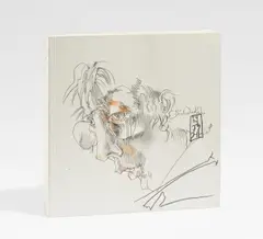 Ohne Titel by Horst Janssen, Bleistiftzeichnung und Farbstifte auf leichtem Karton (Buchdeckel), sold Jun 2015